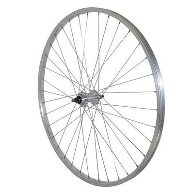 Aluminium achterwiel, naaf met massieve as, vrijloop velox 1v