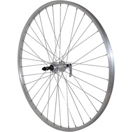 Roue de vélo VTC arrière aluminium moyeu Velox Rl 7-6V.