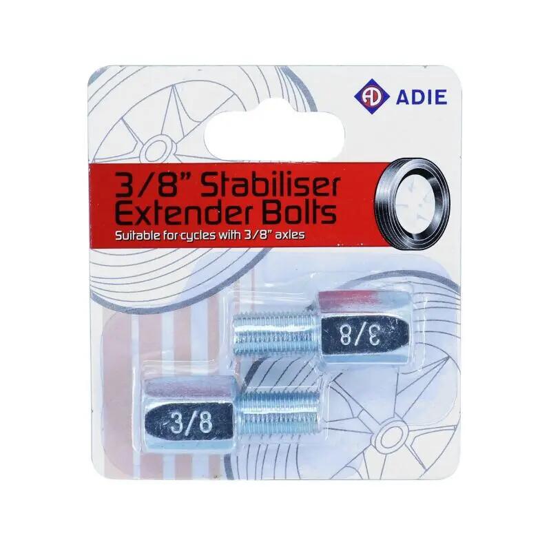 Paar verlengstukken voor achterwielas om stabilisator te monteren voor fiets met 3/3