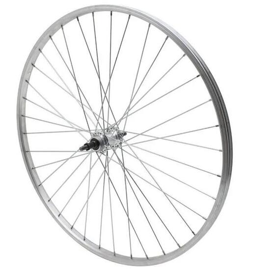 Roue de vélo VTC-City arrière aluminium moyeu aluminium axe plein Velox Rl 7-6V