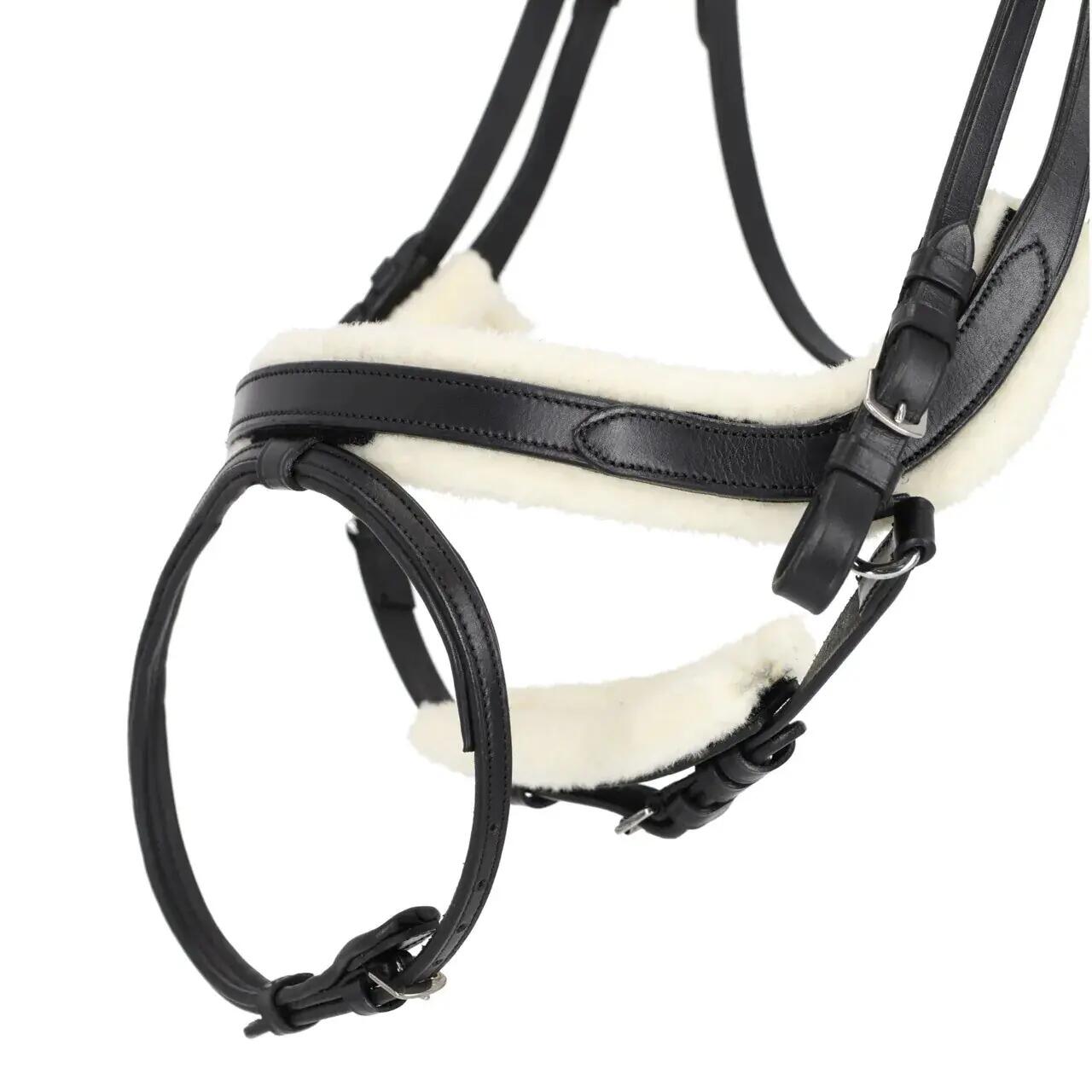 Testa da equitazione con set di pelliccia QHP Sensisoft 3/7