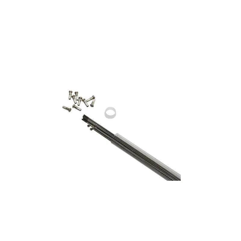 Tube of 10 stainless steel spokes with nipple P2R 284 mm