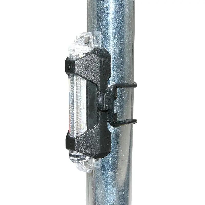 Kit d'éclairage vélo USB lens sur cintre-tige de selle 5 Leds 2 fonctions P2R 2/5
