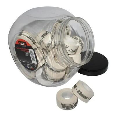 Barattolo da 30 rotoli di nastro adesivo per cerchi Velox 22 mm