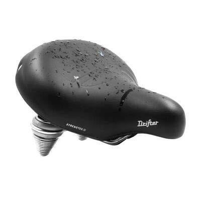 Dubbel verend vrijetijdszadel, antislijtage coating royal drifter strengtex