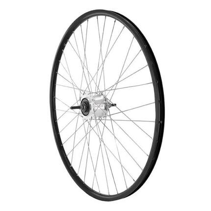 Roue arrière alu double paroi moyeu frein tambour rayons inox P2R Er20 Nexus 7V