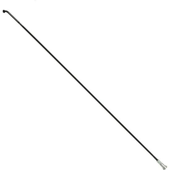 Platte roestvrijstalen spaak met schuine kop en nippels P2R Sapim 262 mm