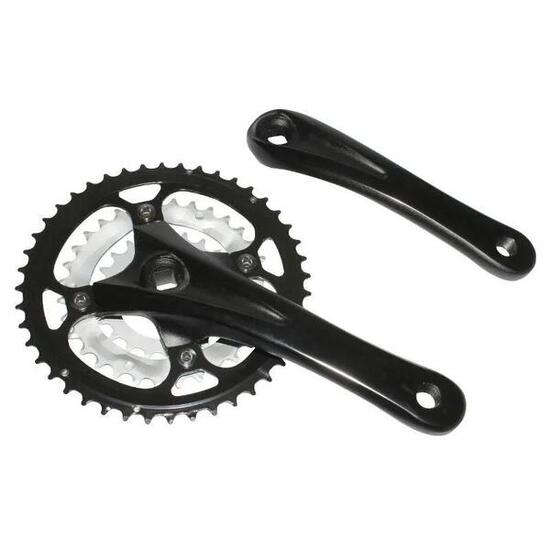 Pédalier VTT alu (boîtier) plateaux démontable P2R 9V. 170 mm 44-32-22
