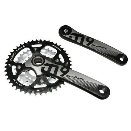 Geïntegreerd aluminium mountainbike crankstel met cup Sunrace Ms954 9-10V. 175 m