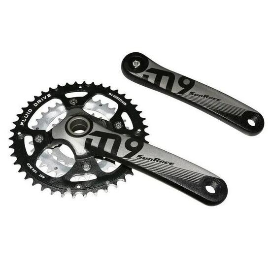 Geïntegreerd aluminium mountainbike crankstel met cup Sunrace Ms954 9-10V. 175 m