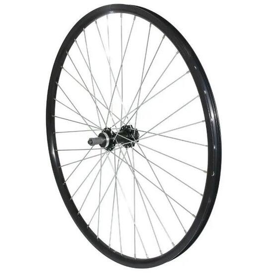 Roue de vélo VTT disc arrière aluminium double paroi moyeu 36 rayons aluminium 6