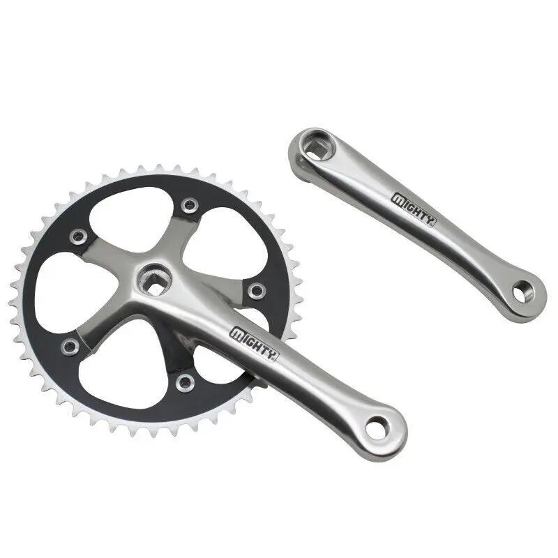 Aluminium road crankset P2R Fixie 3.30 165 mm 46D. (Fixie - Singlespeed) Diam. 1