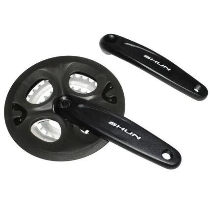 Pédalier VTT alu avec pare-chaine P2R