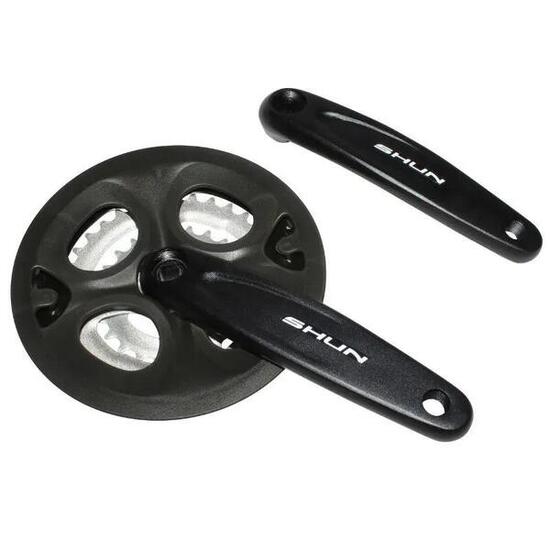 Pédalier VTT alu avec pare-chaine P2R