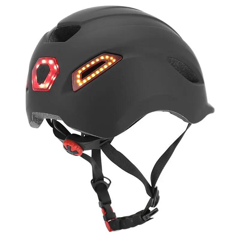 Fahrradhelm mit Blinklicht + Steuerung am Lenker mit Drehregler P2R  Urbain/City