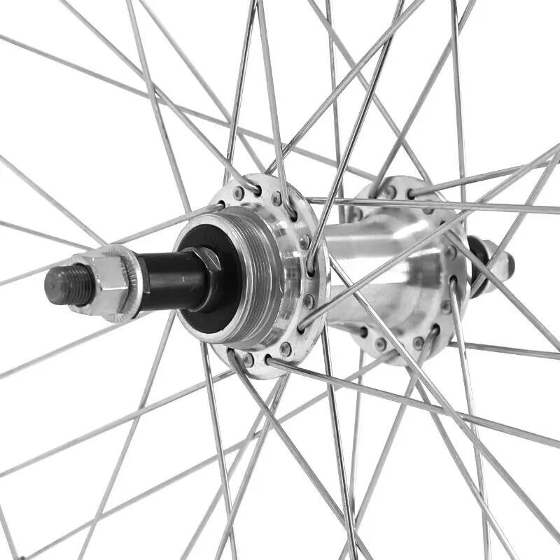 Roue arrière alu double paroi moyeu alu axe plein roue libre (avec écrou 10x100) 4/4