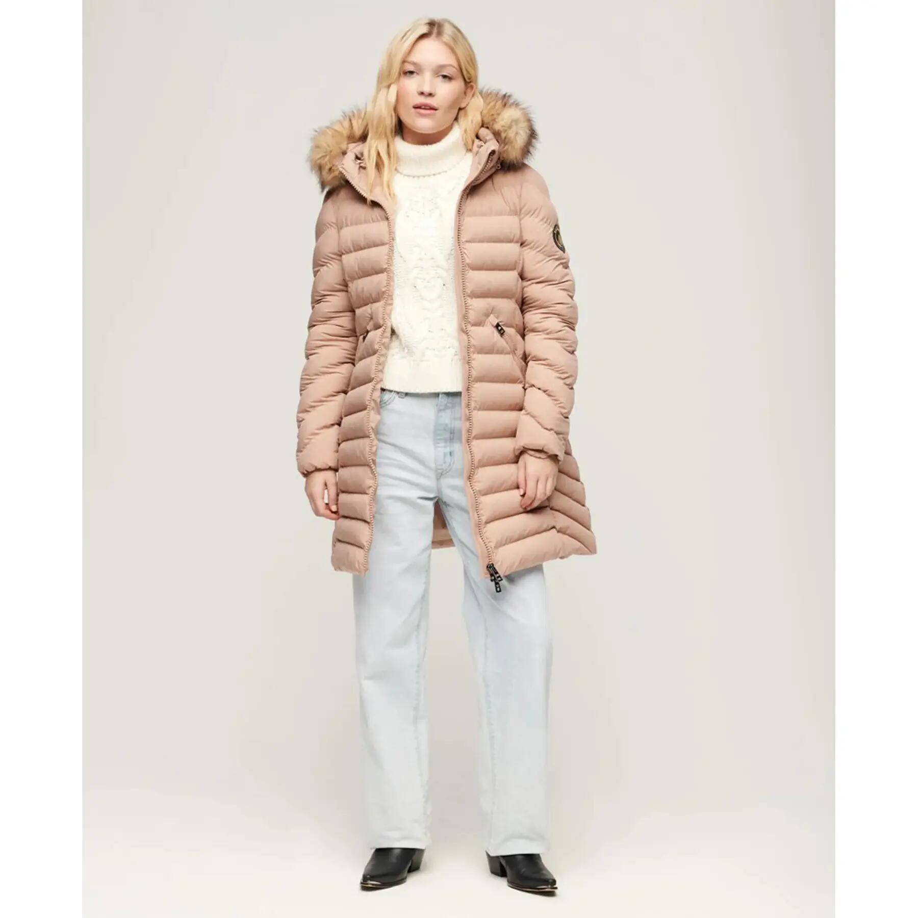 Doudoune mid femme Superdry Fuji Faux Fur 3/7