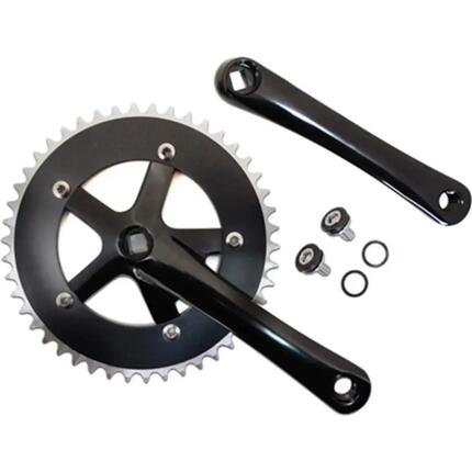 Pedalset Straße Alu Plateau P2R Fixie 3.30 165 mm 46D. D130 mm (Singlespeed)