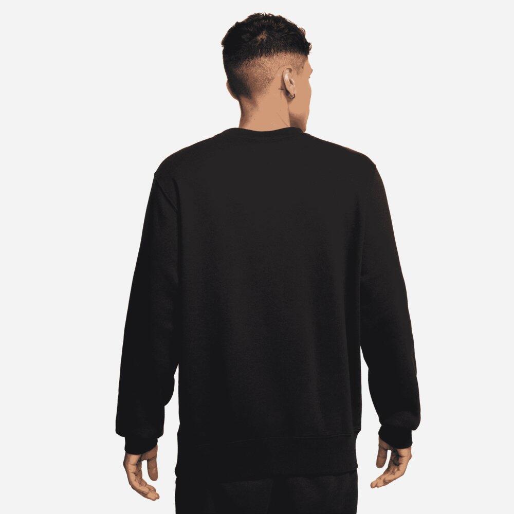 Felpa girocollo uomo ( fleece) nike nero 4/6