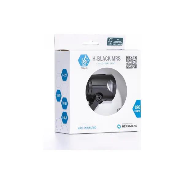 Éclairage vélo avant sur fourche et potence Herrmans VAE E-Bike Mr8 180 Lumens 4/4