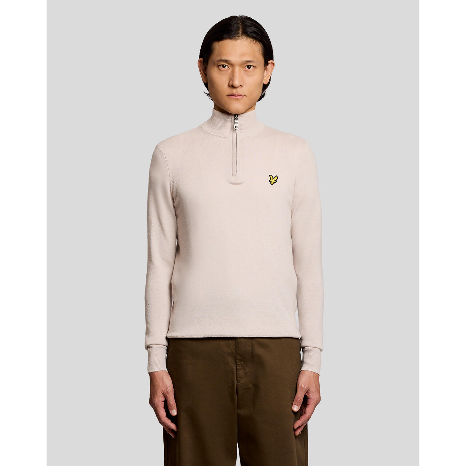 Jersey de algodón merino con cremallera de cuarto. Lyle & Scott 3/7