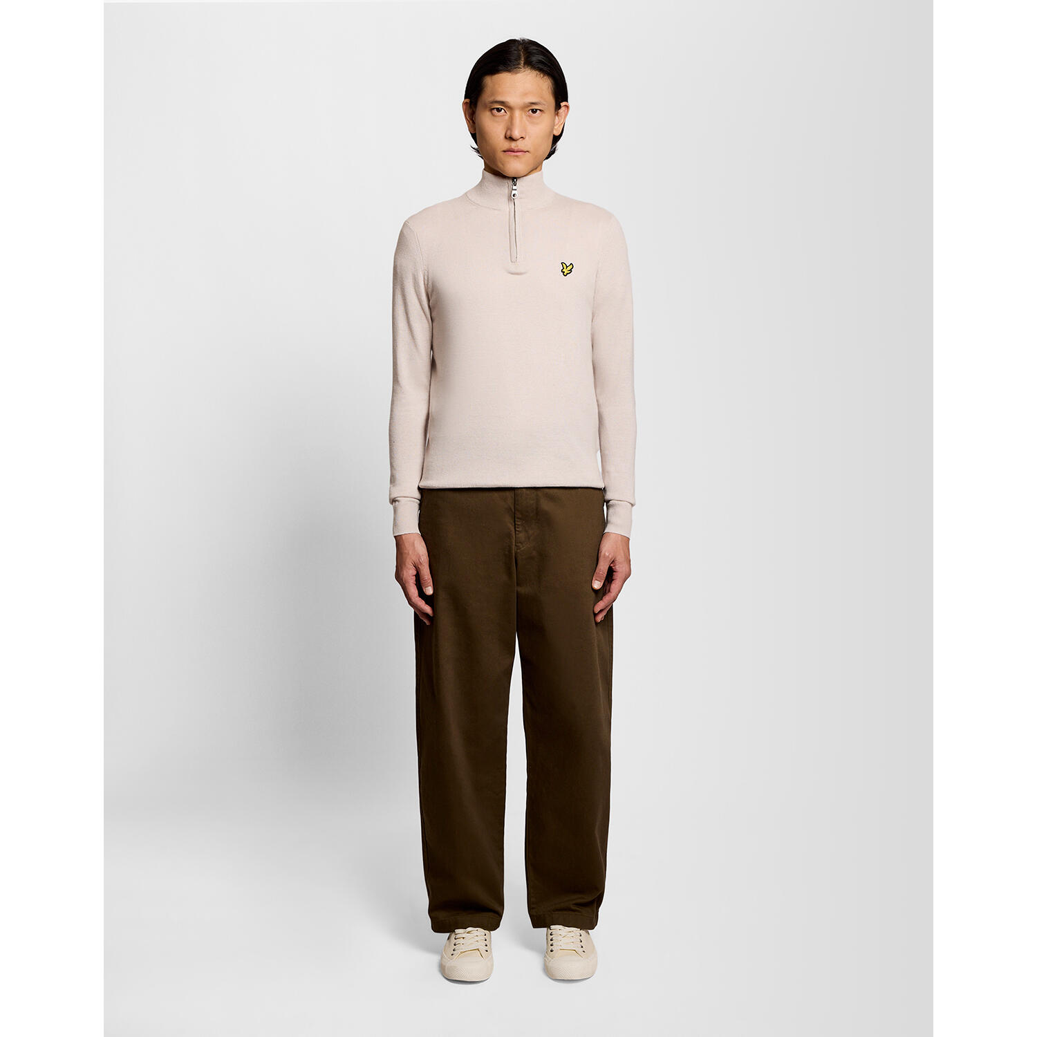 Jersey de algodón merino con cremallera de cuarto. Lyle & Scott 4/7