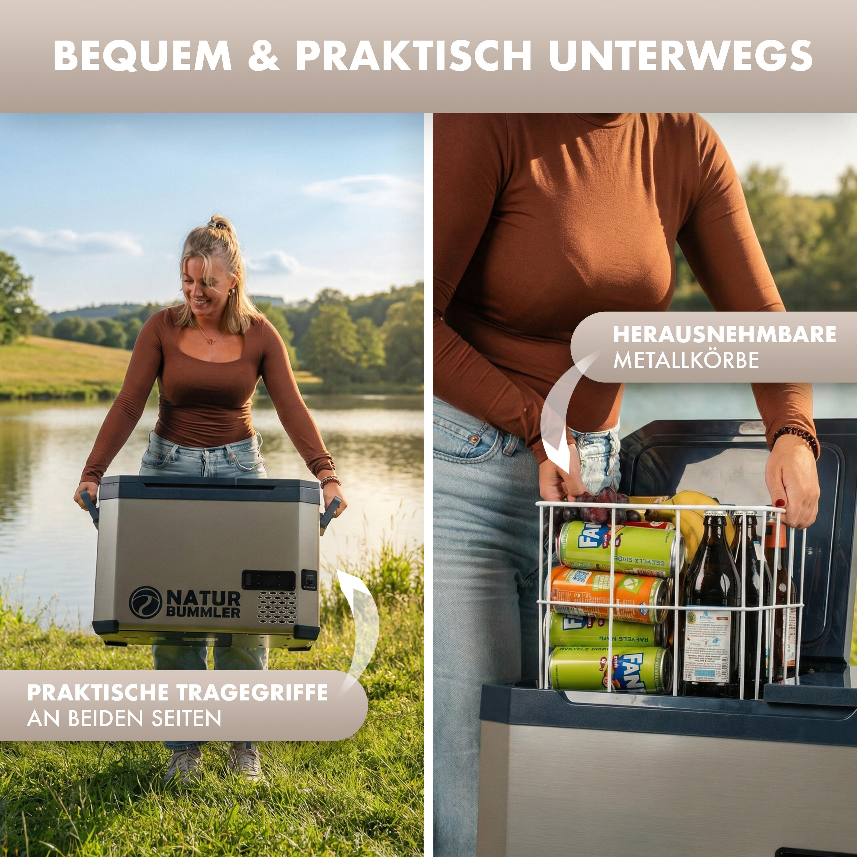 Camping Kompressor-Kühlbox VAC-CORE mit App-Steuerung & Dual Zone 5/7