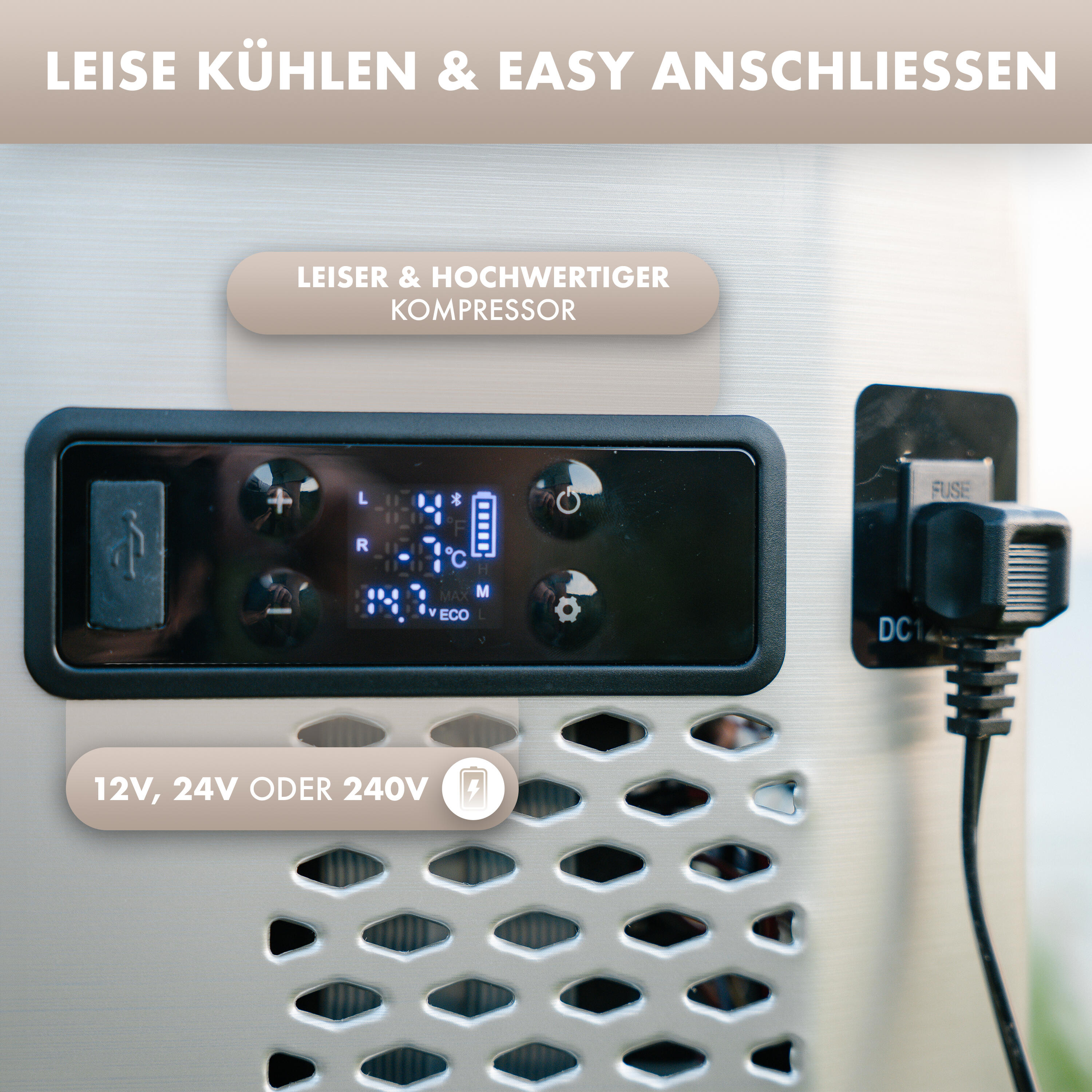 Camping Kompressor-Kühlbox VAC-CORE mit App-Steuerung & Dual Zone 4/7