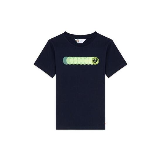 T-shirt Balle Jaune Garçon Roland Garros - Marine