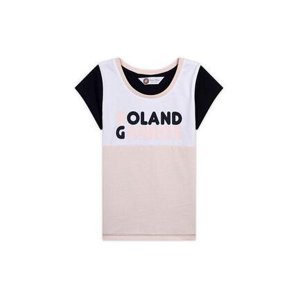 T-shirt col rond Color Block Roland-Garros fille - rose et marine