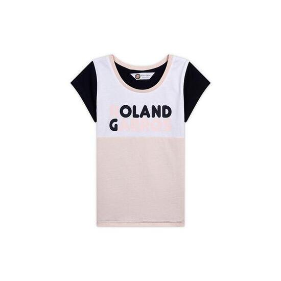 T-shirt col rond Color Block Roland-Garros fille - rose et marine