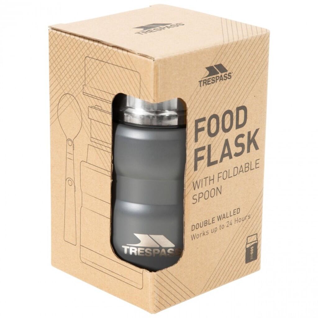 Trespass SCRAN — Bottiglia termica 500 ml in acciaio inox con cucchiaio 3/7