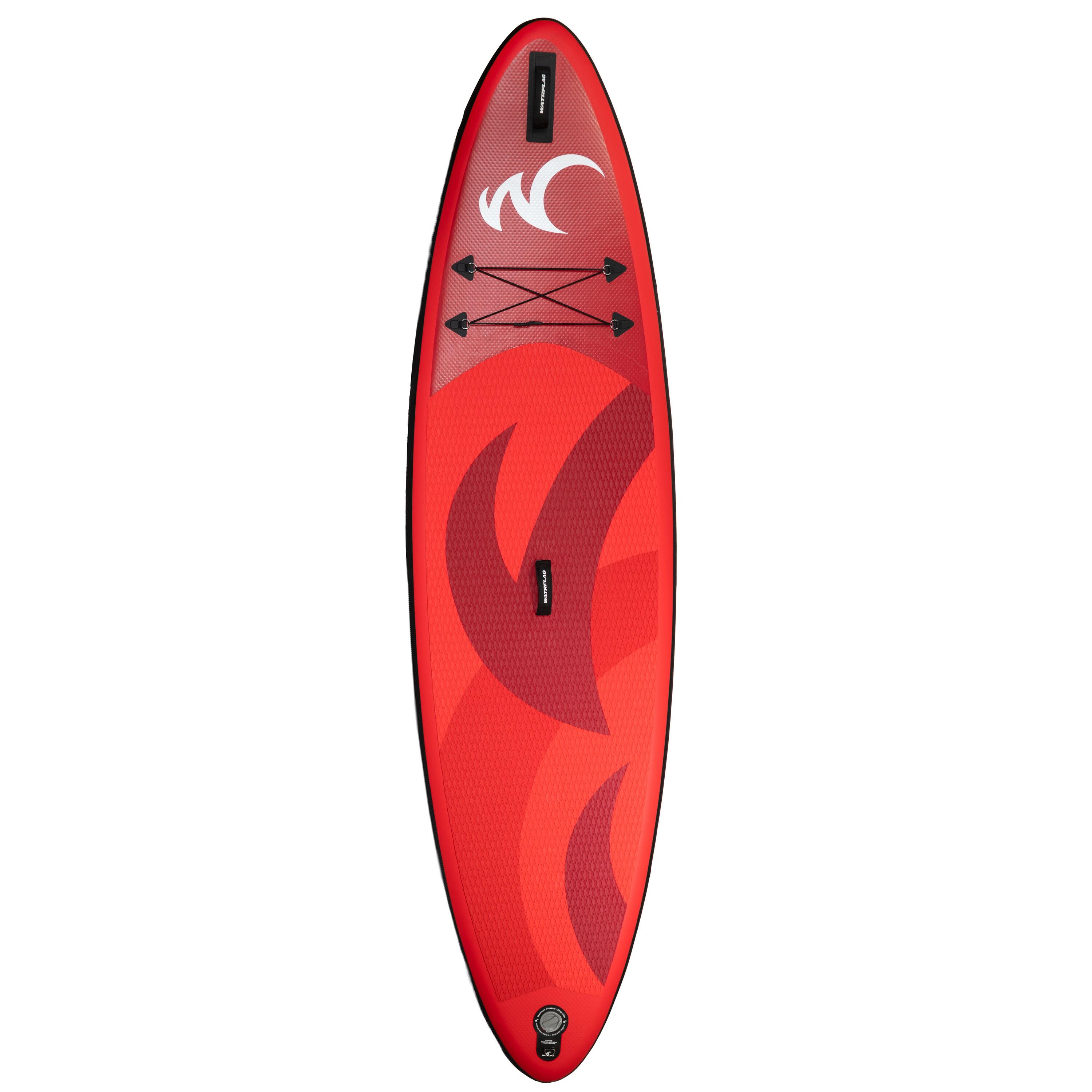 Tavola da SUP gonfiabile WATRFLAG Flow Rosso 10'2” ALLROUND + Borse impermeabili 5/7