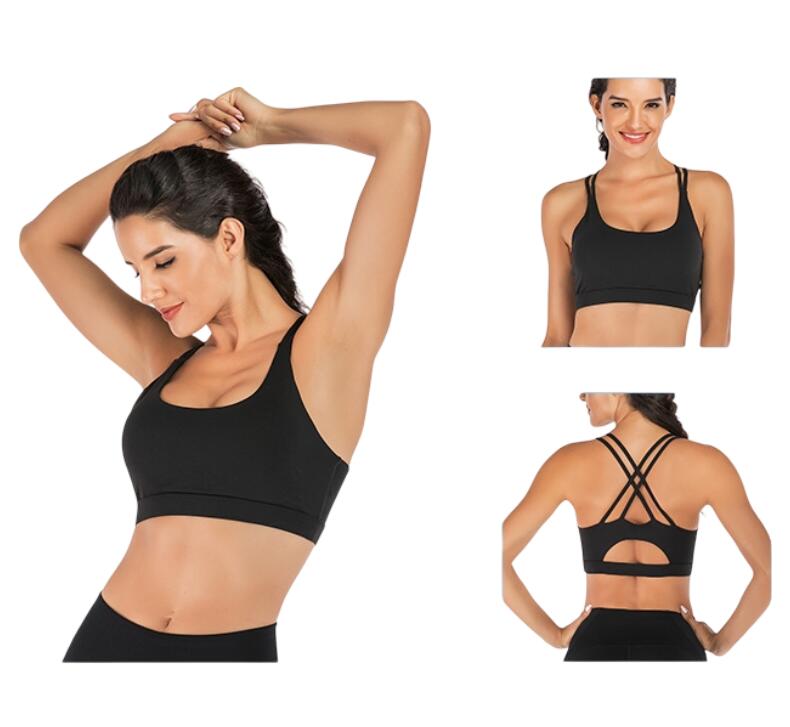XL Size Black Elegant Sexy Sports Bra for Women