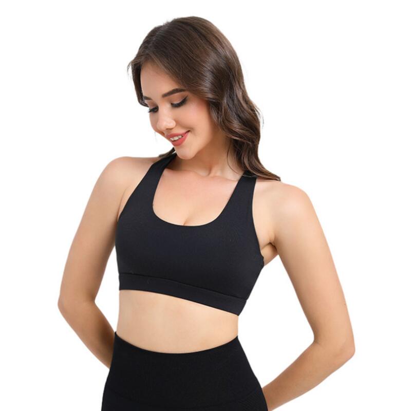 2-Pack Black High-Support Shockproof Sports Bra(XL Size)