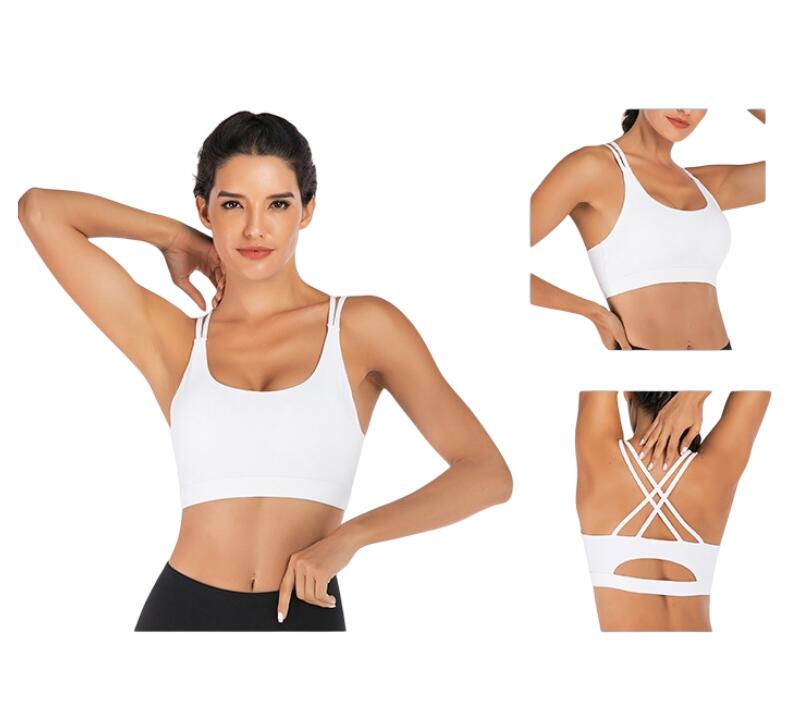 XL Size White Elegant Sexy Sports Bra for Women