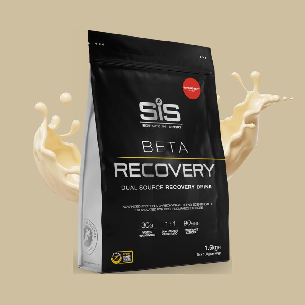 SIS Beta Recovery Drink Poeder Aardbei - 1.5kg 2/3