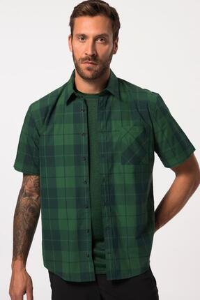 Herren Karohemd Outdoor Halbarm Kentkragen Modern Fit