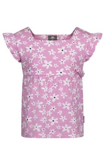 Trespass Damia - T-shirt femme 7/8 manches Sweetpink encolure carrée