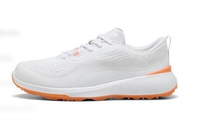 Chaussures de golf Puma Gruve Sport pour femmes, blanches et oranges