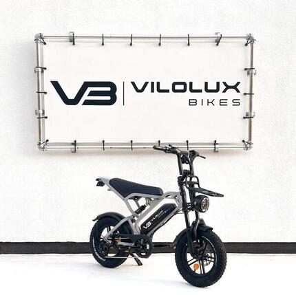 Fatbike V20 MINI met voorrek - Nardo Grey - Rijklaar geleverd