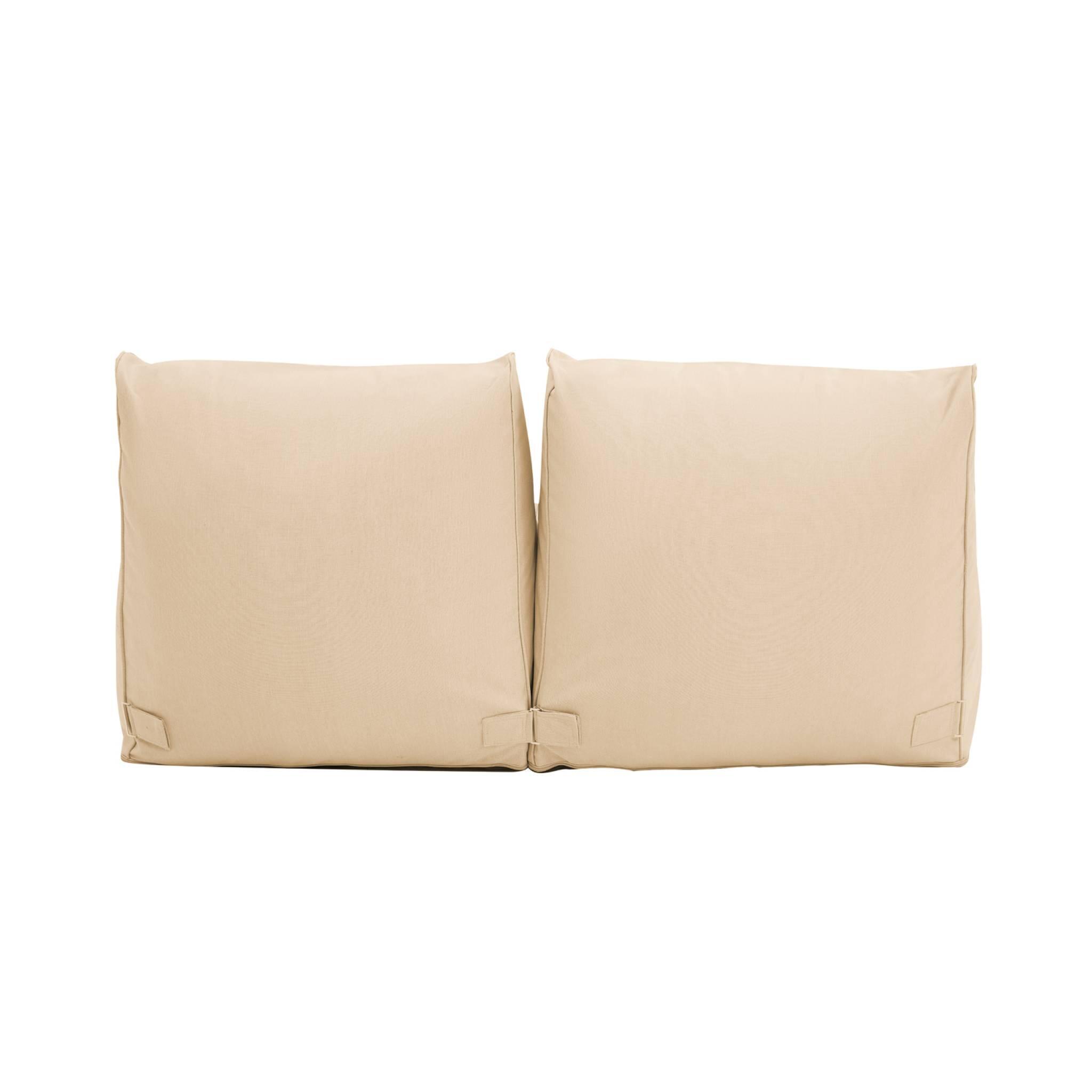 Puff de exterior en olefina, set de 2, Beige 3/5