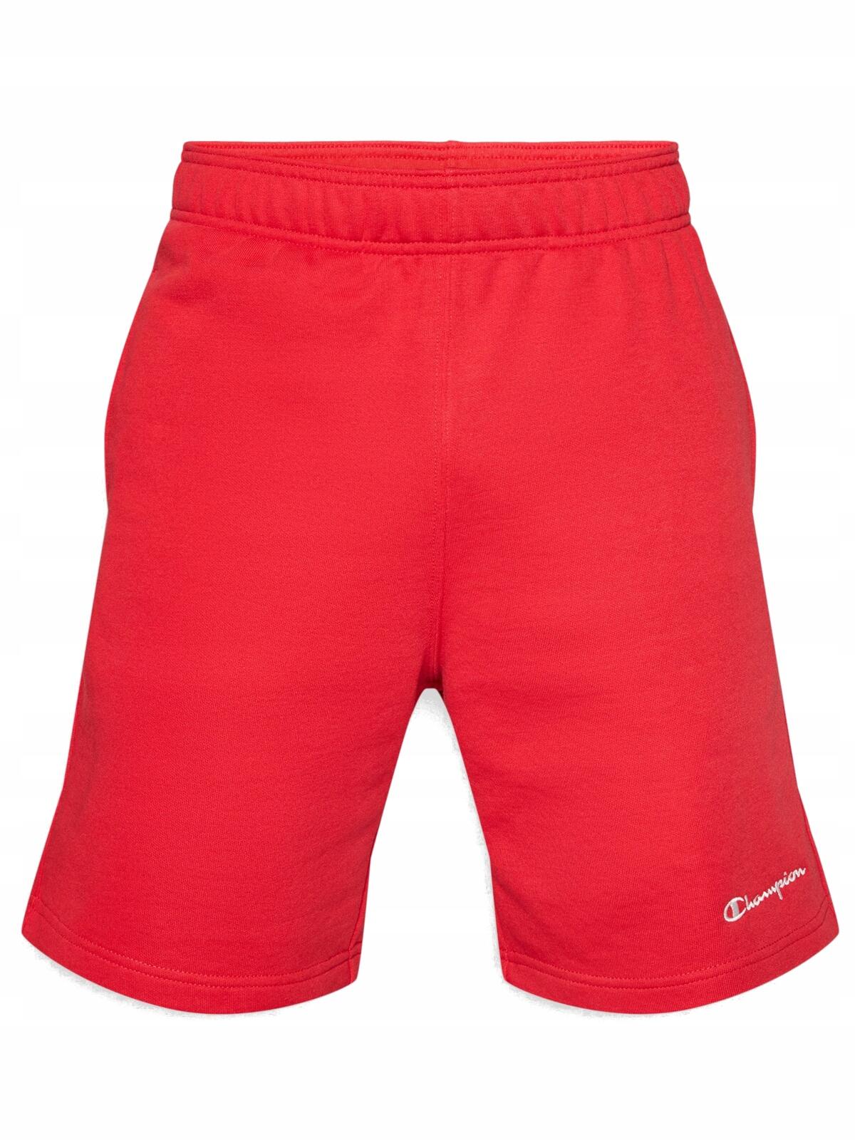 SPODENKI męskie CHAMPION 221804-RS067 czerwone dresowe sportowe bawełna S 4/4