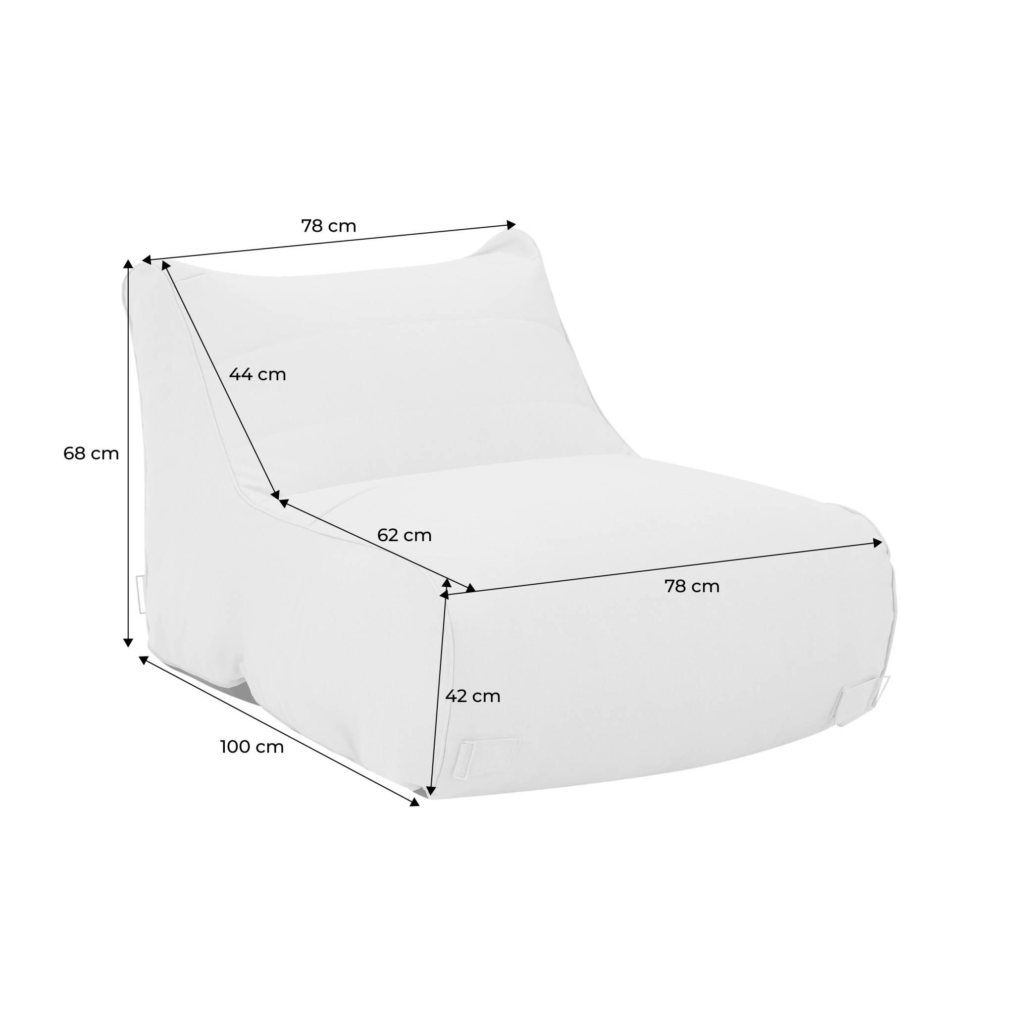 Puff de exterior en olefina, set de 2, Beige 4/5