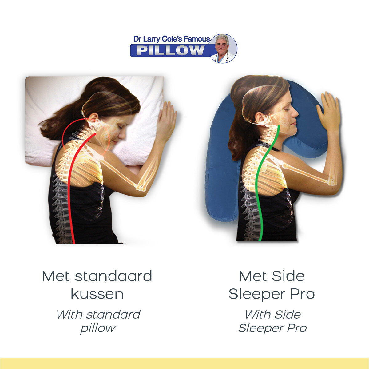 Side Sleeper Pro - Almohada en forma de J con Memory Foam 4/5
