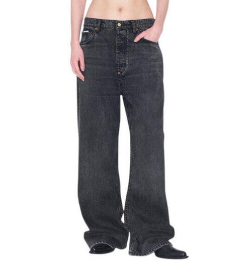Eytys Echo Sulphur jean femme Ultra Baggy W26/L32 noir délavé