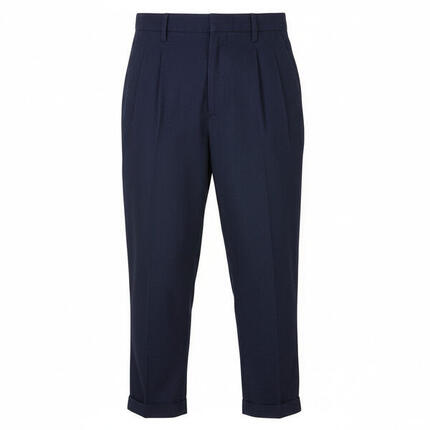 Pantalon femme Scotch & Soda bleu indigo cropped plié taille mi-haute W26 L32