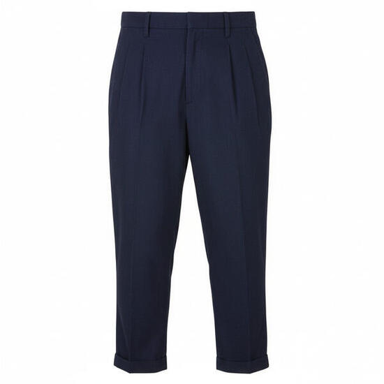Pantalon femme Scotch & Soda bleu indigo cropped plié taille mi-haute W26 L32