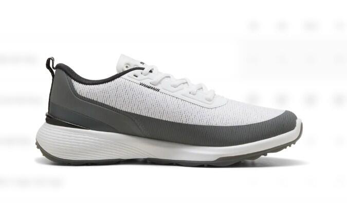 Chaussures de golf Puma Gruve Sport pour hommes, blanches et grises 4/6