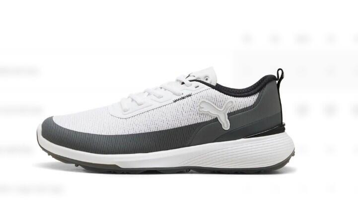Chaussures de golf Puma Gruve Sport pour hommes, blanches et grises 1/6